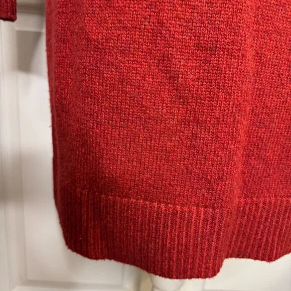 Marine Layer Red Love Me Tender Turtleneck Wool Cashmere Dress size S Valentine - Picture 2 of 5